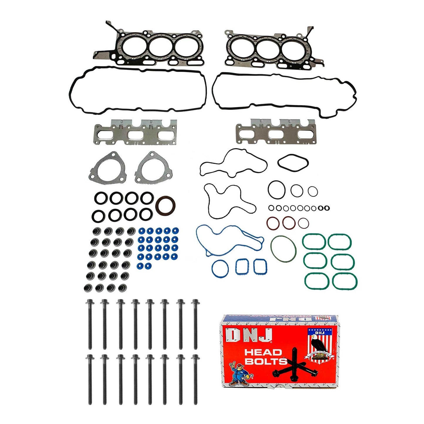 Cylinder Head Set with Head Bolt Kit For 2010-2019 Ford Lincoln DOHC