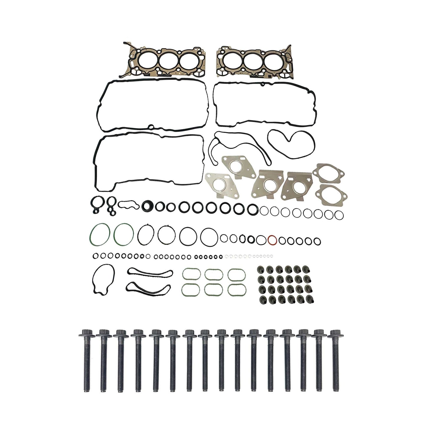 Cylinder Head Set with Head Bolt Kit 2015-2022 Ford Lincoln 2.7L-3.0L